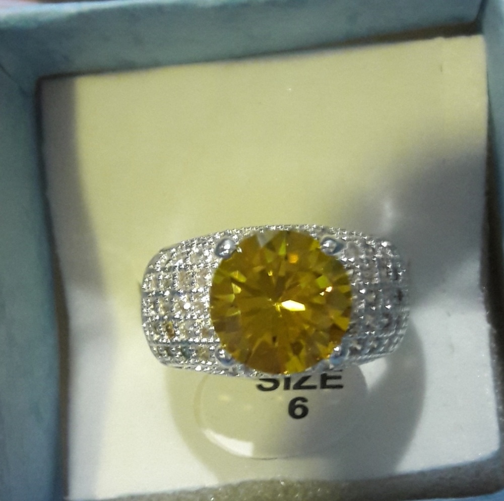 925 sterling silver citrine rings
